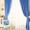 Star print perforated finished curtain